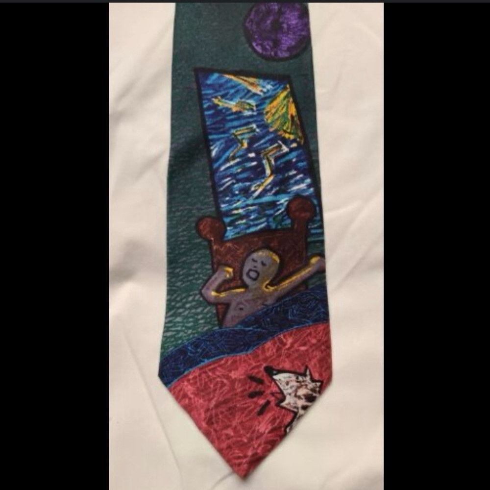 VTG Beatles Silk Necktie “ Good Morning “ Collectible Gift Music Fan Beatlemania